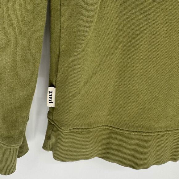 PACT Women Green Crewneck Sweatshirt Pullover Long Sleeve Organic Cotton Size S - Picture 6 of 8